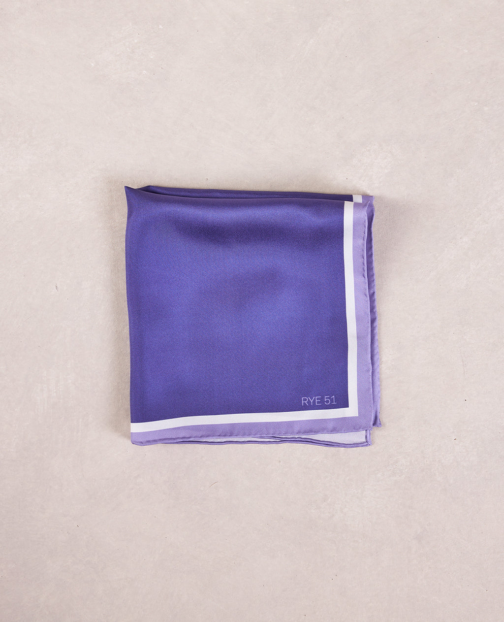 The Silk Pocket Square - 100% Silk Pocket Square - Race Stripe Purple-White/Lavender